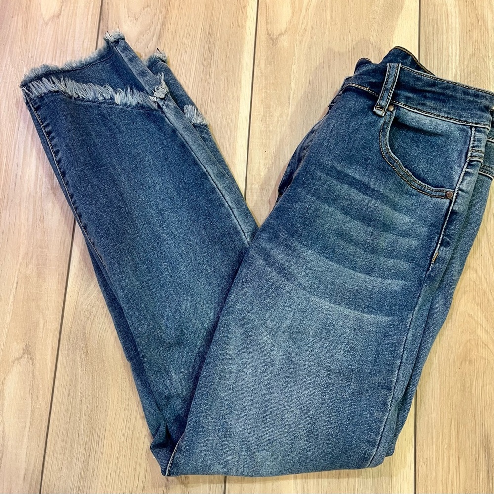 Grace & Lace Dark Blue Cropped Ankle Jeans